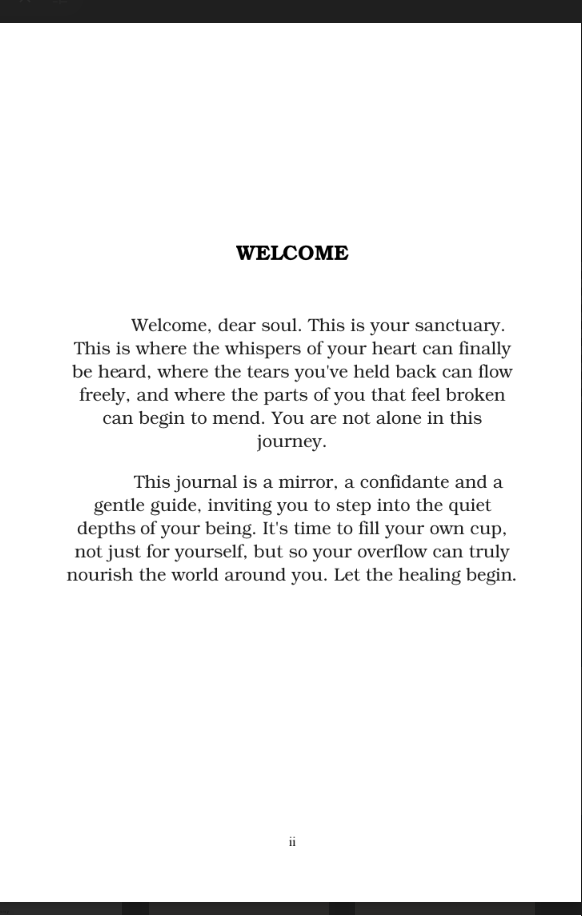 Guided self-care journal curated just for you